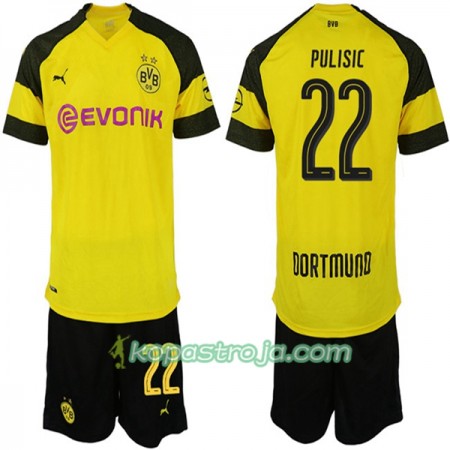 Billiga Fotbollströjor Borussia Dortmund PULISIC 22 Barn Hemma tröja 2018/19 Kortärmad